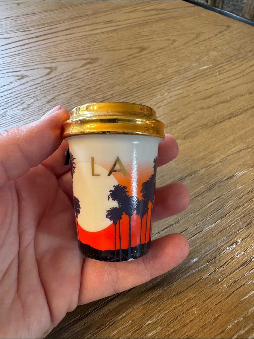 Starbucks Holiday 2015 Ceramic Mini Ornament LA